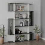 Bookcase MITO in antique white-grey colour 108.5x25.5x161cm - Слика 2