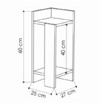 Nightstand Immerse set 2 pics white 27x25x60cm - Image 3