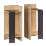 Ноќна масичка Immerse сет 2 слики даб-антрацит 27x25x60см