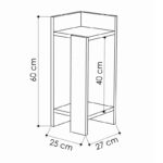 Nightstand Immerse set 2 pics oak-anthracite 27x25x60cm - Слика 4