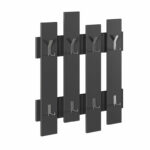 Wall hanger Wave in dark grey color melamine 64x4x81cm