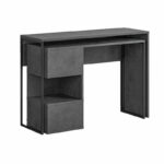 Working foldable desk Badau melamine dark grey 110x37x77cm - Слика 3