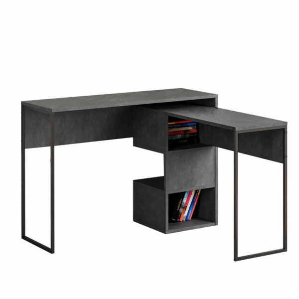 Working foldable desk Badau melamine dark grey 110x37x77cm