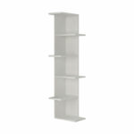 Bookcase corner Saso melamine white 37x37x141cm