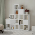 Bookcase Paleo white melanine 150.8x28.x150.8cm - Слика 4