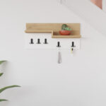 Wall hanger Harm oak-white melamine 65x15x31cm - Слика 2