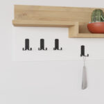 Wall hanger Harm oak-white melamine 65x15x31cm - Слика 3