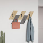 Wall hanger Livy oak-retro grey melamine 75.2x1.8x45.3cm - Image 2