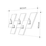 Wall hanger Livy oak-retro grey melamine 75.2x1.8x45.3cm - Image 4