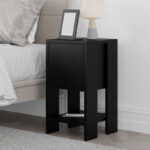 Nightstand Ema melamine in black color 30x30x55cm - Слика 2