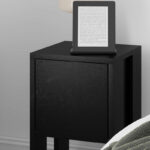 Nightstand Ema melamine in black color 30x30x55cm - Слика 3