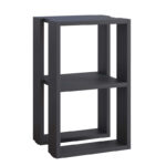 Nightstand Passion melamine in anthracite color 34x30x55cm
