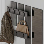 Entrance furniture Vesty melamine in retro grey color 100x30x61cm - Image 4