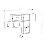 Wall hanger Game melamine in natural Color 99,5x15x61cm - Слика 5