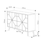 Buffet Dune in walnut color 123x35x77.4cm - Слика 6