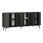 Buffet Dune in dark grey color 181x35x77.4cm - Слика 4