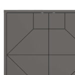 Buffet Dune in dark grey color 181x35x77.4cm - Слика 5