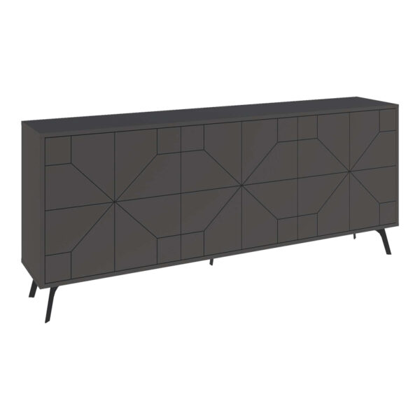 Buffet Dune in dark grey color 181x35x77.4cm
