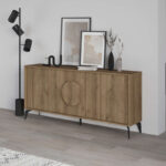 Buffet Gora in light walnut color 180x35.6x82cm - Image 2