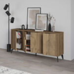 Buffet Gora in light walnut color 180x35.6x82cm - Image 3