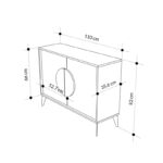 Buffet Gora in light walnut color 110x35.6x82cm - Слика 5