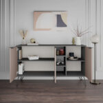 Buffet Clara in mocha-anthracite colour 142x35.6x82cm - Image 3