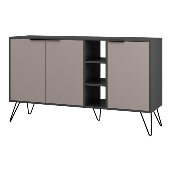 Buffet Clara in mocha-anthracite colour 142x35.6x82cm
