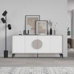 Buffet Gora in white-mocha color 180x35.6x82cm - Слика 2