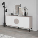 Buffet Gora in white-mocha color 180x35.6x82cm - Слика 3