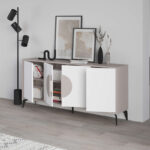Buffet Gora in white-mocha color 180x35.6x82cm - Слика 4