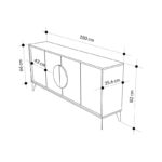 Buffet Gora in white-mocha color 180x35.6x82cm - Слика 5