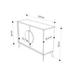 Buffet Gora in mocha-white color 110x35.6x82cm - Слика 5