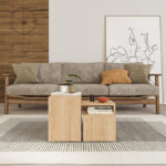 Kantar coffee tables set of 3 in natural color 65x30x39cm - Image 3