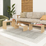 Kantar coffee tables set of 3 in natural color 65x30x39cm - Image 4