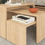 Kantar coffee tables set of 3 in natural color 65x30x39cm - Image 5