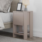 Nightstand Ema melamine in light mocha color 30x30x55cm - Image 2