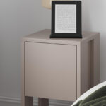 Nightstand Ema melamine in light mocha color 30x30x55cm - Image 5