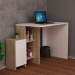 Office desk Kely in white-oak color 113x55x74cm - Слика 2