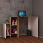 Office desk Kely in white-oak color 113x55x74cm - Слика 3