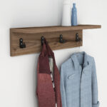 Wall hanger Mulan in walnut color 60x16x14.5cm - Image 2