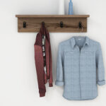 Wall hanger Mulan in walnut color 60x16x14.5cm - Image 3