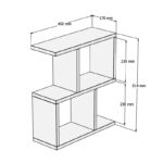 Coffee table Zet in white color 45x17x51cm - Image 4