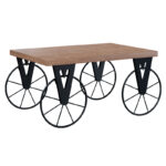 Coffee table Bike in black-walnut color 85x55x41cm