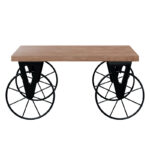 Coffee table Bike in black-walnut color 85x55x41cm - Image 3