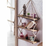 Wall shelf unit Anaba walnut 48,5x12x103cm - Image 2