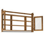 Wall shelf kitchen unit Puro in walnut color 100x9x60cm - Image 2