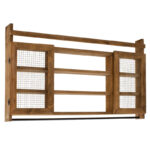 Wall shelf kitchen unit Puro in walnut color 100x9x60cm