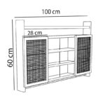 Wall shelf kitchen unit Puro in walnut color 100x9x60cm - Image 5