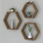 Wall shelf Valis walnut 37x9x32cm - Image 2