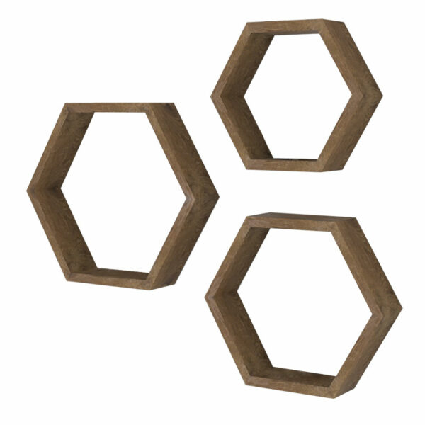 Wall shelf Valis walnut 37x9x32cm